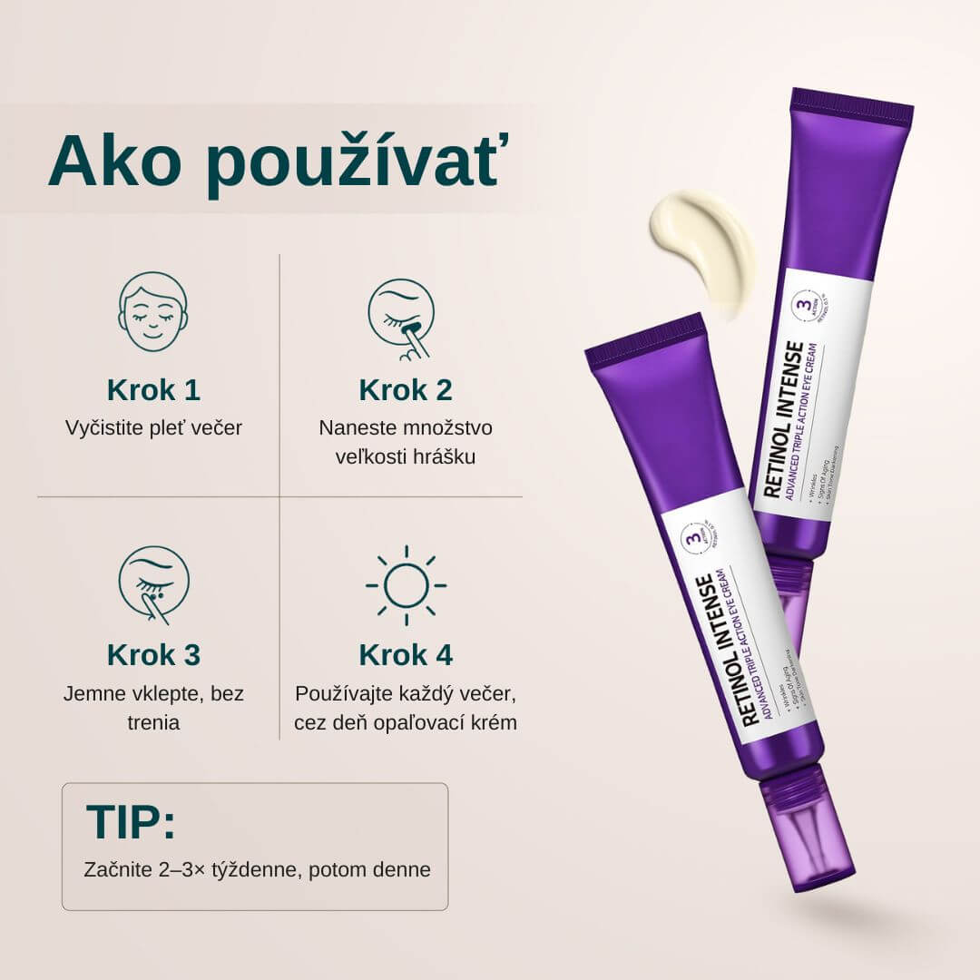 Trojitý retinolový očný krém